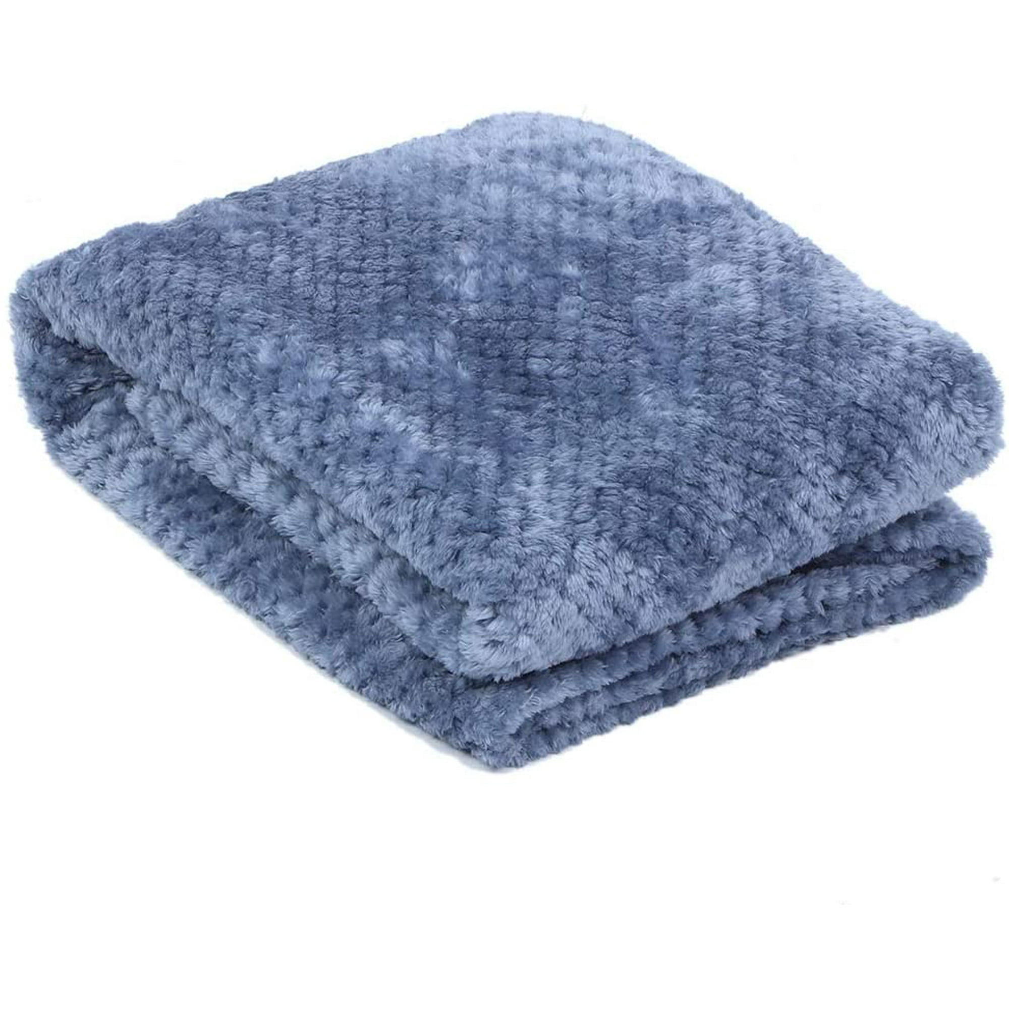 Smoky blue, 70100cm Polyester Blanket Sofa for Spring Bed Summer Wrinkle Resistance Blanket 